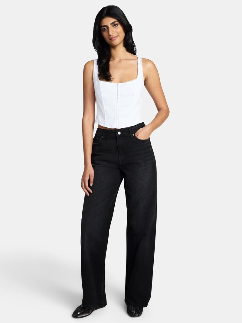 Madden NYC Women's Eyelet Corset Top, Sizes XXS-XXL - Walmart.com