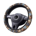 thumbnail image 6 of Lsque Rustic Tile Pattern Ultra Soft Car Steering Wheel Cover for Women, Standard 15 inch Size for Truck Van SUV Auto, 6 of 8