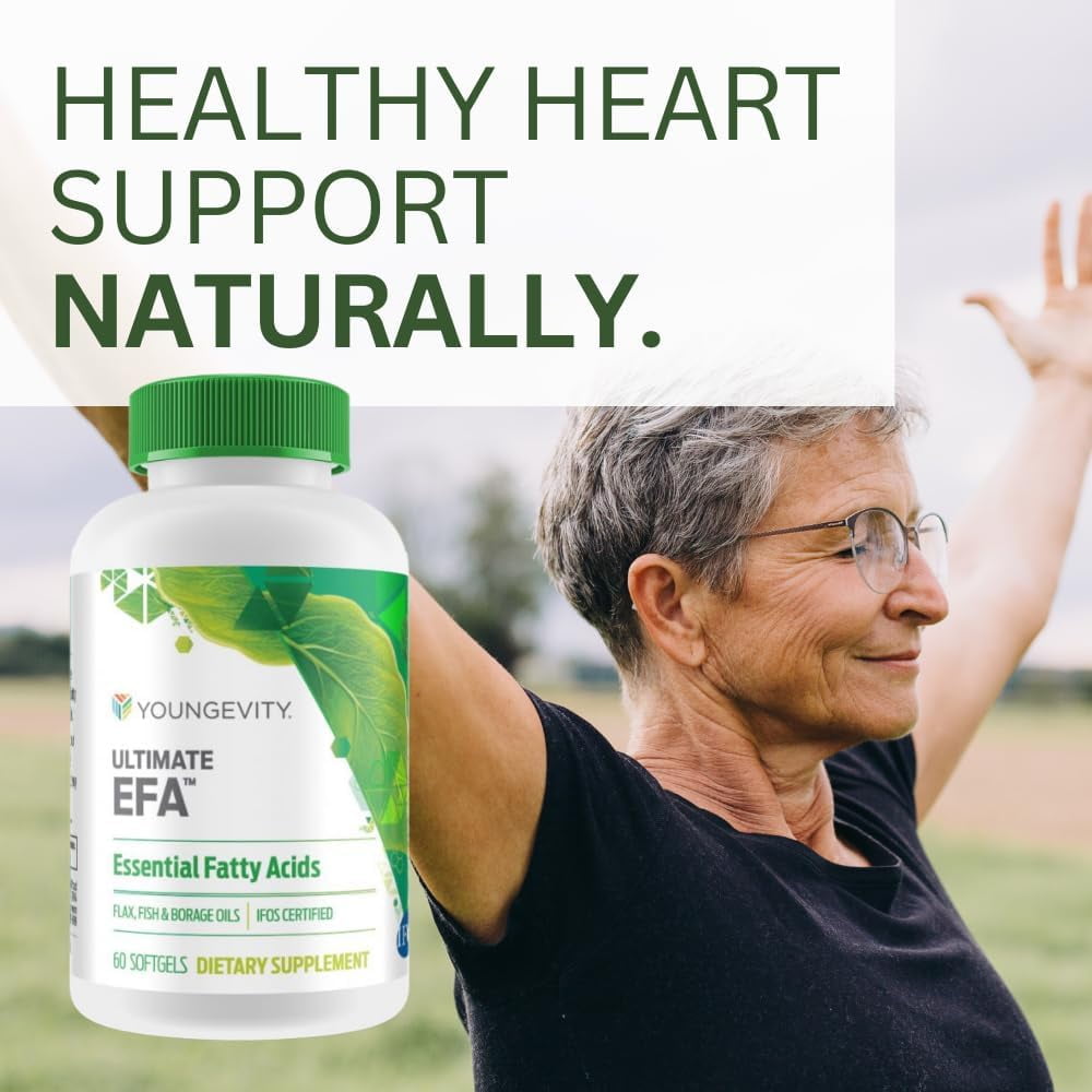 Youngevity Ultimate EFA Omega Fatty Acid Blend (60 Soft Gels) - Supports Heart & Joint Health