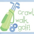 thumbnail image 2 of CafePress - Crawl, Walk, Golf Infant Bodysuit - Baby Light Bodysuit, Size Newborn - 24 Months, 2 of 4
