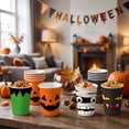 thumbnail image 7 of 16PCS Halloween Disposable Coffee Cups Paper Coffeeware with Dome Lids and Sleeves Hot Cold Beverage Coffee Juice Drinking Cups for Halloween Party Decoration A, 7 of 7