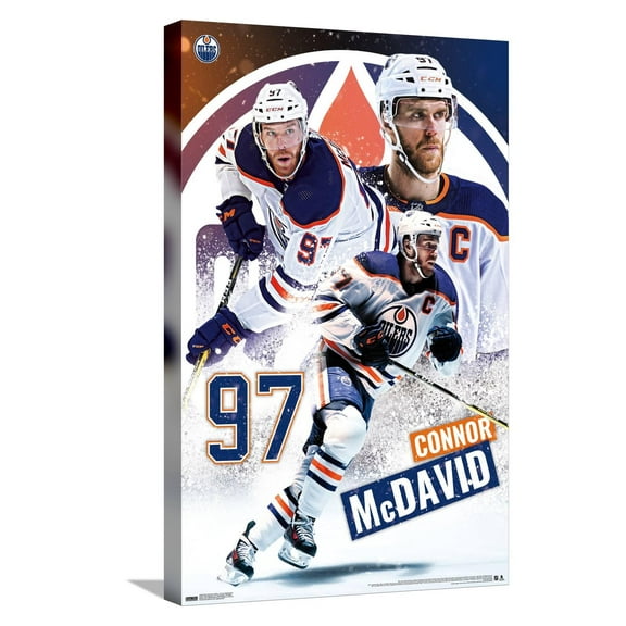 NHL Edmonton Oilers - Connor McDavid 22 Canvas Wall Poster, 14.725" x 22.375"