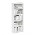 thumbnail image 2 of Furinno Rail 5-Tier Open Shelf Bookcase, White, 2 of 6