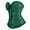 Black Green, variant on Plus Size Women Embroidered Boned Corset Bustiers Top Beige 2XL