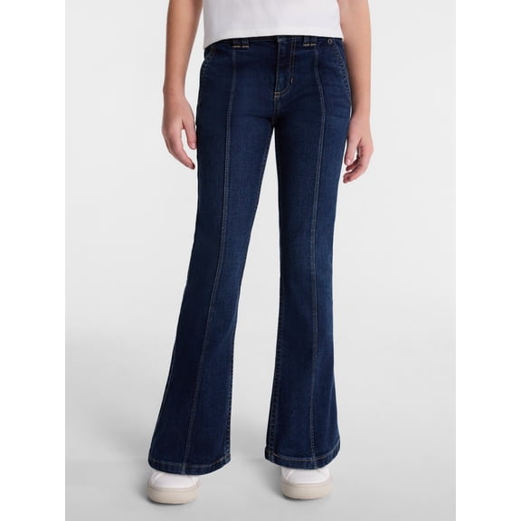 Wonder Nation Girls Front Seam Flare Jeans, Sizes 4-18