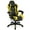 Yellow, variant on MoNiBloom Rolling Gaming Chair, Ergonomic Faux Leather Computer Seat with Lumbar Support for Adults Teens Desk Chair, White