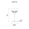 thumbnail image 2 of CWI Lighting Dash 3 Light Contemporary Metal Table Lamp in Chrome/Black, 2 of 3