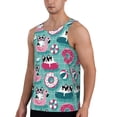 thumbnail image 2 of Lsque Swimming Bulldog Pattern Mens Tank Tops Muscle Athletic Quick Dry Sleeveless Workout Fitness T Shirts Beach Tank Top, Loose-fit Sleeveless Shirt for Men-Large, 2 of 7