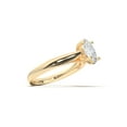 thumbnail image 3 of KEEVA JEWELS 4.00 Carat Oval Moissanite Solitaire Engagement Ring for Women Made in Yellow Gold Plated Silver Size 7, 3 of 7