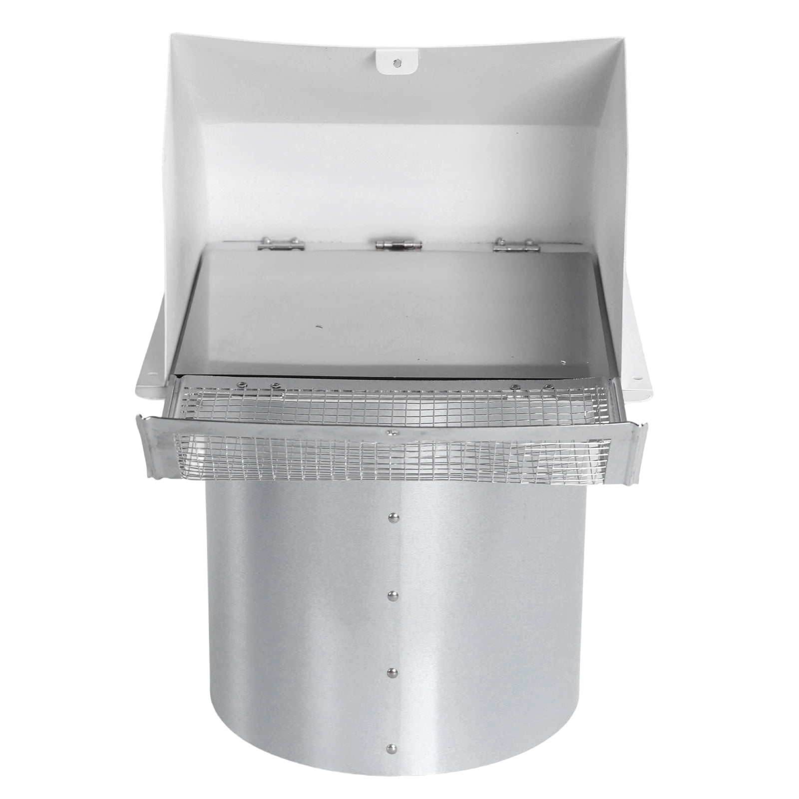 golytefs 8 Inch Dryer Vent Cover Outside with Screen And Damper Wall Vent Cover Cap Exterior Air Exhaust for Residential Housing Kitchen Hvac Duct (White)