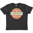 thumbnail image 3 of Inktastic Cowboy Vintage Logo Youth T-Shirt, 3 of 5