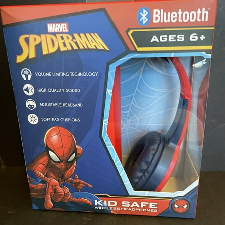 Marvel Spider-Man Bluetooth Kid Safe Wireless Headphones