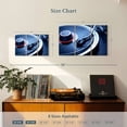 thumbnail image 4 of Elephant Stock Blue Tinted Record Player Wall Art - Horizontal Multi Panel Canvas - Living Room Wall Decor - Music Multi Panel - Blue And Red Decor - 33" x 20", 4 of 8