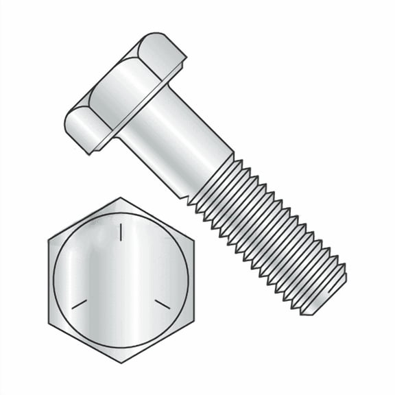 Hex Bolts, Grade 5 Zinc Plated, 5/16"-24 x 3/4" (Quantity: 100 pcs) Made in USA, Fully Threaded UNF Thread (Thread Size: 5/16") x (Length: 3/4")
