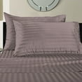 thumbnail image 2 of Auraa Comfort 500 TC Damask Stripe 100% Pima Cotton 4 Pc Full Sheet Set, 2 of 5