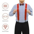 thumbnail image 5 of 1.4 inch Adjustable Vintage Suspenders for Men 4 Metal Snap Bronze Hooks Braces, 5 of 7