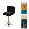 thumbnail image 5 of Funda elástica para taburete alto de lana de zorro plateado, funda para silla de bar con respaldo bajo, funda para silla de bar para el hogar, 5 of 5