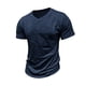 thumbnail image 4 of Ceisia Men's Summer Gift Casual Solid Color V-Neck Long Sleeve Shirt - Comfortable Daily Outdoor Wear, 4 of 8