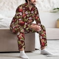 thumbnail image 6 of Bingfone Men's Pajama Set 2 Piece Loungewear PJs, Long Sleeve with Pajama Pants-Leaf And Fruit, 6 of 7