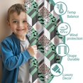 thumbnail image 3 of Blackout Kids Curtains,Green Pink Geometric Pattern Childrens Insulated Curtains Set Of 2,Bedroom Essentials,Toddler Room Decor 42"x84", 3 of 5