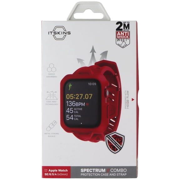 ITSKINS Spectrum Case & Band for Apple Watch SE/6/5/4 (40mm) - Red