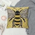 thumbnail image 2 of COMIO  Yellow Bee Pillow Covers , Bee Summer Honeycomb Farmhouse Decorations Throw Pillow Covers Beehive Honeybee Seasonal Outdoors Decorative Cushion Case for Couch Sofa Home, 2 of 5