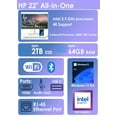 thumbnail image 3 of HP All-in-One Desktop PC| 16GB RAM| 1TB PCIe SSD| 22" Full HD Display, Anti-Glare| Intel Dual-core Processor| KB&Mouse| HDMI, USB-C, Wi-Fi 6| Windows 11 | Cashmere White| for Business & Personal Use, 3 of 5