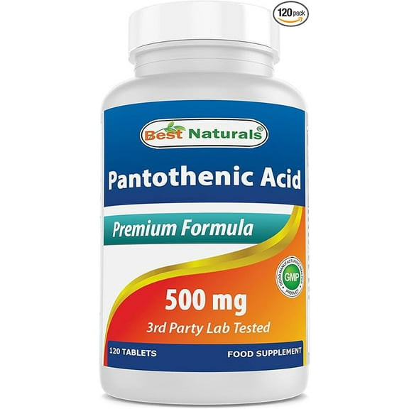 Best Naturals Pantothenic Acid 500 mg 120 Tablets