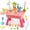Pink, variant on 2026 Upgraded Toddler Sand Water Table Toy with Electric Pump, Kids Sink with Faucet & Fishing Accessories for Ages 3