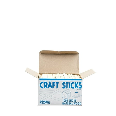 UPC: 0725879101145 | Wood Craft Sticks – Natural – 4-1/2 inch – 1000 pieces