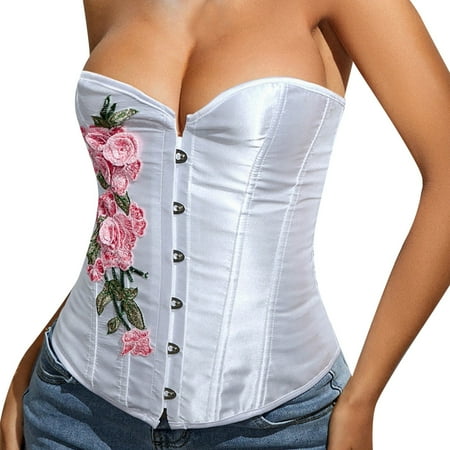 

Shapewear For Women Tummy Control Shapewear Lace Up Back Contrast Lace Corset Body Shaper Bodysuit
