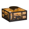 thumbnail image 7 of Meyda Tiffany 19133 Bear At Lake 2 Light 15" Wide Semi-Flush Square Ceiling Fixture -, 7 of 7