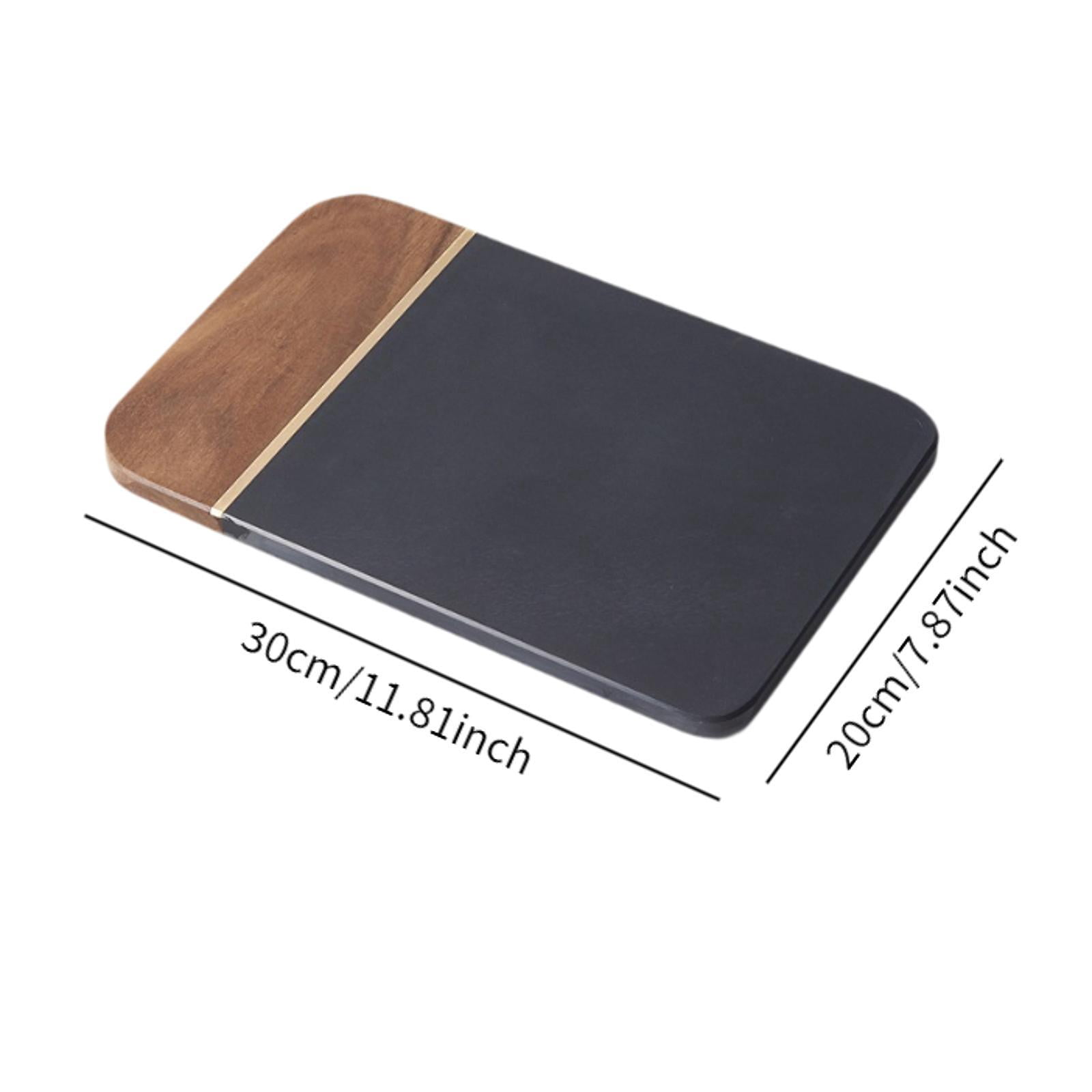 TISHITA Breadboard Cutting Board Sturdy Multipurpose Tableware Serving Platter Vegetable Chopping Board for Coffee Shops Hotel Bakery Black