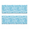 thumbnail image 2 of Blue and White Bench Cushion Set of 2, Balinese Tribal Tile Art Illustration with Abstract Contour Lines, Standard Size Foam Pad and Decorative Cover, Pale Blue and White, by Ambesonne, 2 of 4