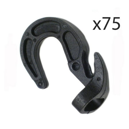 

(75 Pack) Heavy Duty Plastic Shock Para Cord Bungee Rope Hook Terminal Ends