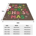 thumbnail image 3 of Bixox Fleece Blanket Ho Ho Ho Merry Christmas Pattern Super Soft Double-Sided Microfiber Flannel Blanket for Sofa, Bed, Couch,Suitable for All Seasons - 60"x50", 3 of 5