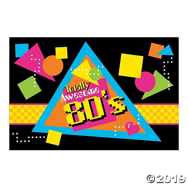 80s Party Backdrop Banner