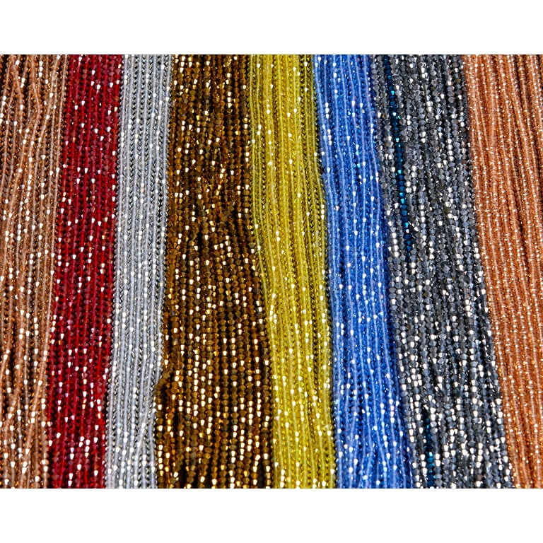 Shiny crystal Waist Beads colored Tie on