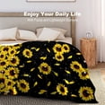 thumbnail image 6 of Yibo Sunflower Blanket Beautiful Flower Blankets Soft Flannel Lightweight Plush Decor Stuff Bedding for Kids Women Adults Gifts, 6 of 8