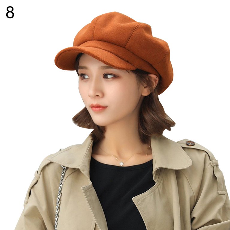 Walbest British Style Felt Wide Brim Octagonal Cap, Women  display picture 3