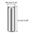 thumbnail image 3 of Uxcell Steel Pins 304 Stainless Steel Dowel Pin Cylindrical Shelf Support Pin Silver 3 x 10mm 50pcs, 3 of 3