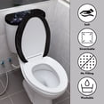 thumbnail image 3 of HELLHERO Fashion for Bathroom Home Elastic Edge Toilet Lid Cover Stretch Elastic Bottom Machine Washable, Christmas Tree with Deer, 3 of 8