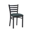 thumbnail image 4 of Linon Belmar Metal Dining Side Chairs, Set of 2, Black and Green Faux Leather, 4 of 8