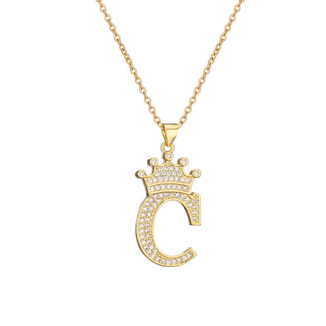 Guardurnaity InitialNecklacePendantEnglish Letter A to Z Jewellery Charm Chain Crystal Valentine'sDay Birthday Modern Ropa, zapatos y accesorios Miscelánea C 1