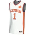 thumbnail image 2 of Men's GameDay Greats #1  White Clemson Tigers  Lightweight Basketball Jersey, 2 of 4