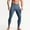 Navy, variant on Man Solid Color Cross High Waist Warm Leggings Sports Tight Yoga Pants with Pocket