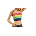 thumbnail image 3 of INSPIRE CHIC Women's Striped Tie Spaghetti Straps Summer Cami Tube Tops M Multicolor Tiedye, 3 of 9