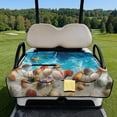 thumbnail image 2 of Yuyamidu Seaside Golf Cart Seat Covers with Pockets Starfish Shell Golf Cart Seats Towel Blanket Fit Club Car More 2 Person Seats Golf Cart Accessories, 2 of 8