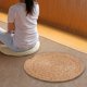 thumbnail image 3 of Tatami de paja Cojín Asiento Alfombra de piso Decoración Almohada Futón de piso transpirable para jardín Práctica de yoga Oficina de Diámetro 60cm Baoblaze Cojín de asiento de piso, 3 of 8