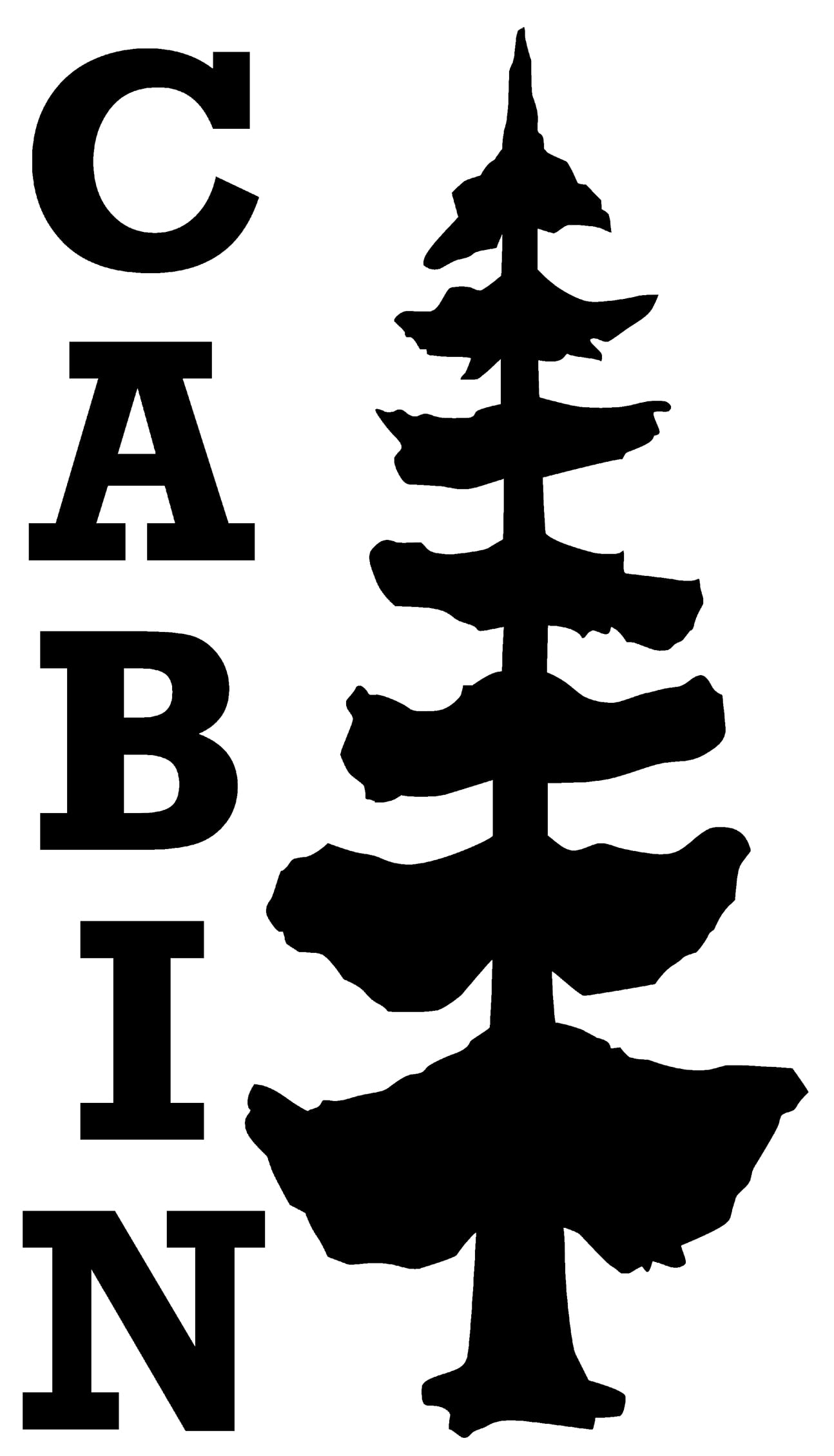 Cabin Vertical Tree Up North Nature Outdoors Lake Love Wall Decals for Walls Peel and Stick wall